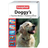 Фото товара - BEAPHAR Doggy`s MIX 180 таблеток витаминизированное лакомство для собак биотин-таурин, протеин, печень 1х12