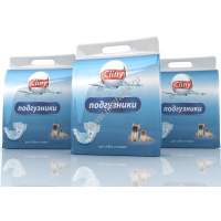 Фото товара - CLINY 9 шт M 5-10 кг подгузники для собак и кошек 1х12