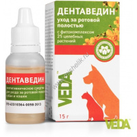 Фото товара - VEDA ДЕНТАВЕДИН фл 15 г для ухода за ротовой полостью с фитокомплексом 25 целебных растений 1х10