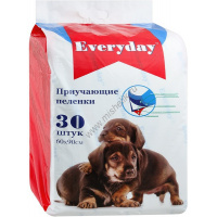 Фото товара - EVERYDAY 30 шт 60х90 см пеленки для животных впитывающие гелевые 1х6