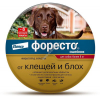 Фото товара - ELANCO Форесто 70 см ошейник от клещей и блох для собак весом от 8 кг 1х36