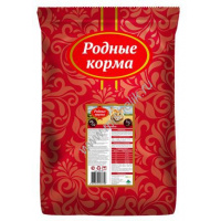 Фото товара - РОДНЫЕ КОРМА 26/12 3/5 пуда 10 кг сухой корм для взрослых кошек с телятиной