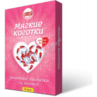 Фото товара - CLINY 40 шт мягкие коготки красно-белые 1х26