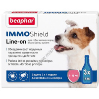 Фото товара - АКЦИЯ - 40%  BEAPHAR IMMO Shield 3 пипетки капли для собак мелких пород 1х6