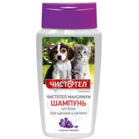 Фото товара - ЧИСТОТЕЛ МАКСИМУМ 180 мл шампунь от блох для кошек 1х36