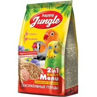 Фото товара - HAPPY JUNGLE 350 г корм для декоративных птиц универсал 1x25