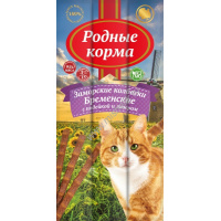 Фото товара - РОДНЫЕ КОРМА 3 шт заморские колбаски для кошек Бременские с индейкой и ливером 1х40