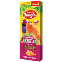 Фото товара - HAPPY JUNGLE 3 шт палочки для канареек и экзотов 1x22