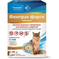 Фото товара - ПЧЕЛОДАР Фенпраз Форте 6 таб антигельметик для кошек 1x50
