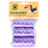 Фото товара - HOMEPET 3 х 20 шт пакеты для выгула собак с рисунком