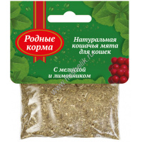 Фото товара - РОДНЫЕ КОРМА 15 г кошачья мята с мелиссой и лимонником 1х30