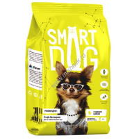 Фото товара - SMART DOG 3 кг сухой корм для взрослых собак с курицей и рисом 1х4