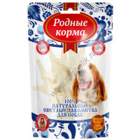Фото товара - РОДНЫЕ КОРМА Светлые 26 г лакомство для собак лапки куриные 1х60