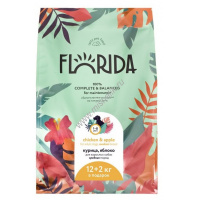 Фото товара - АКЦИЯ 7% FLORIDA 14 кг сухой корм для взрослых собак средних пород с курицей и яблоком 12+2