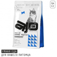 Фото товара - AJO Cat Grand Master 400 г сухой полнорационный корм для профилактики мочекаменной болезни для кошек старшего возраста с курицей 1х24