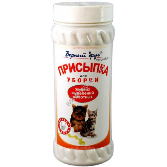 Большое фото товара - Верный друг 300 г присыпка для уборки жидких выделений животных, 16262. Вариант №1