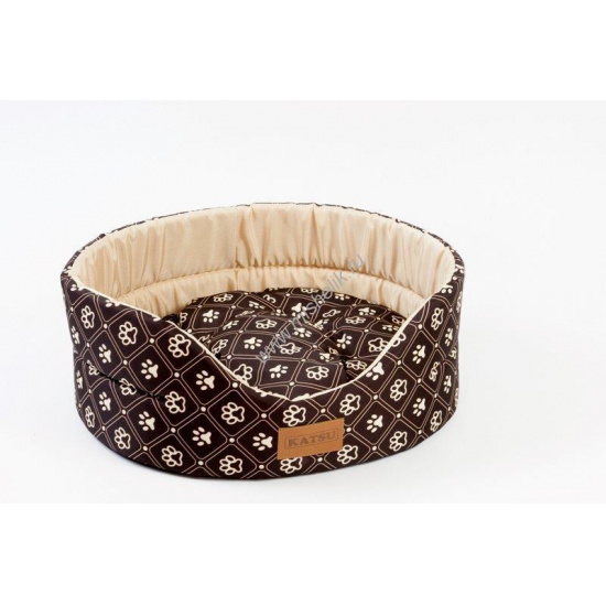 Большое фото товара - РАСПРОДАЖА -30% KATSU YOHANKA SHINE DOG PAWS лежак для животных бежево-коричневый размер 4 58х52х20 см, 70411. Вариант №1